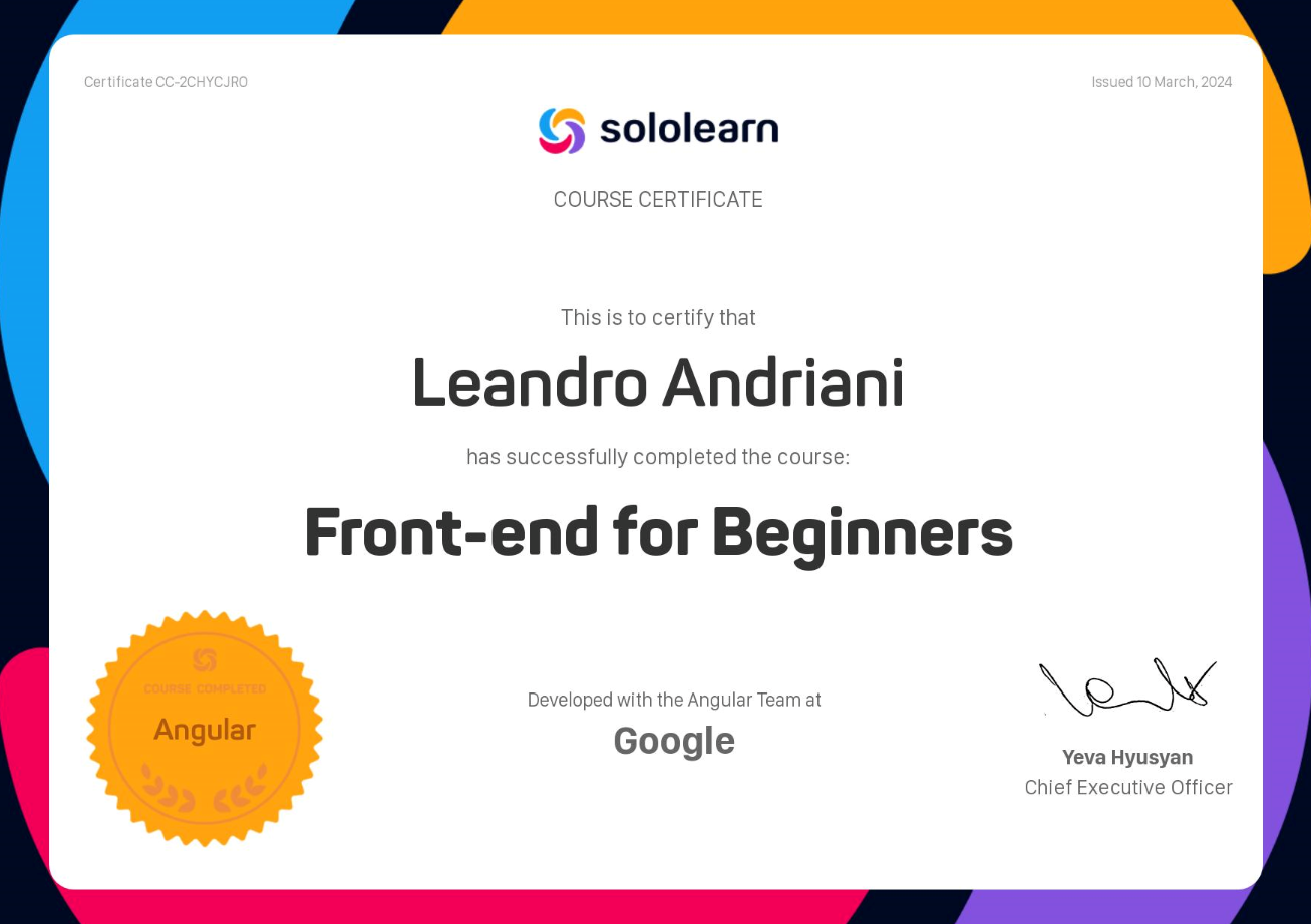 Front end SoloLearn